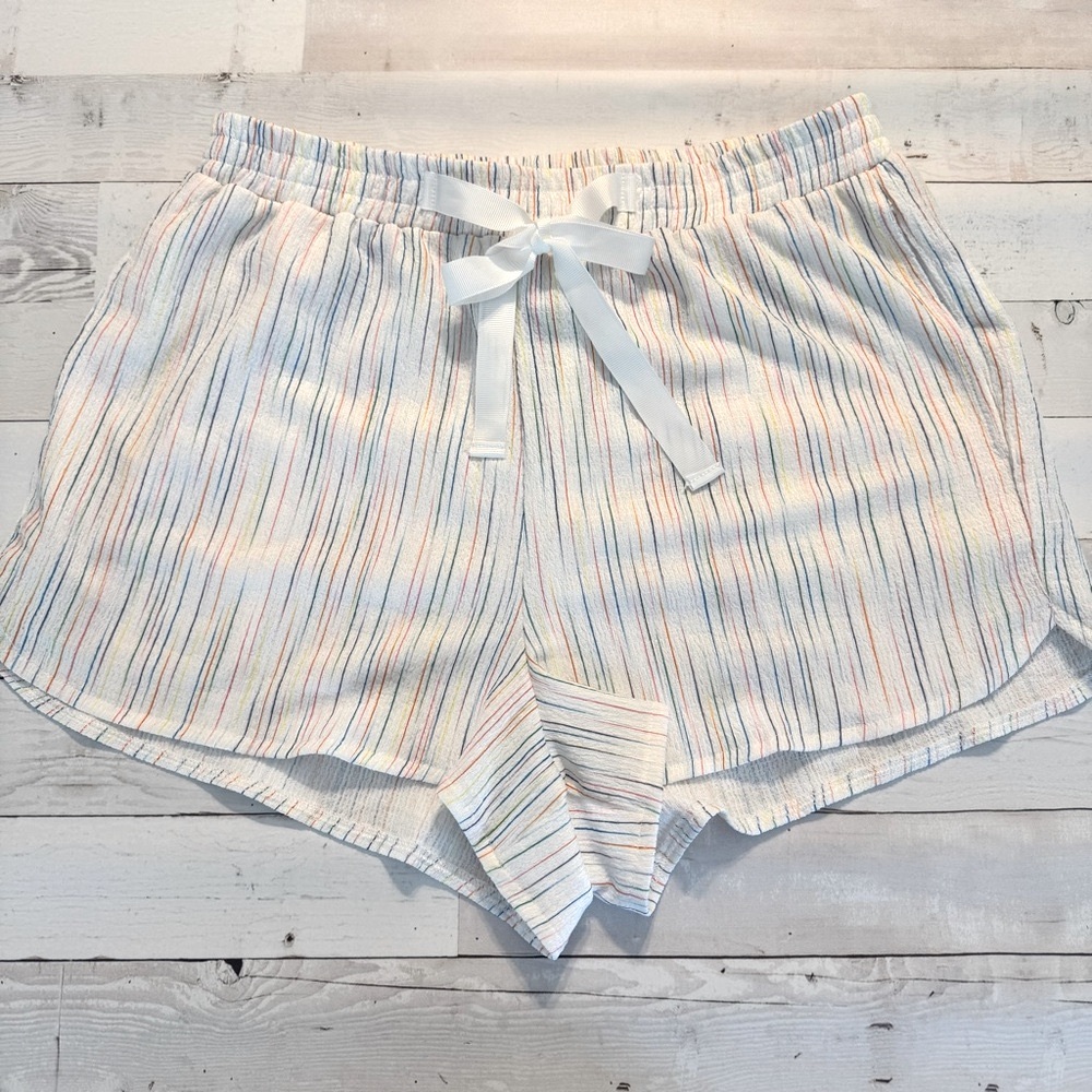Urban Outfitters Lili Sidonio Multi Pinstripe Shorts Sz Med